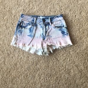 Bullhead Denim tie dye shorts
